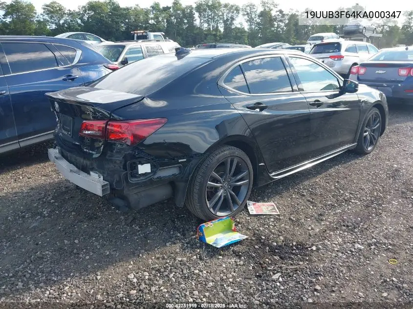 2019 Acura Tlx Tech A-Spec Pkgs VIN: 19UUB3F64KA000347 Lot: 42751919