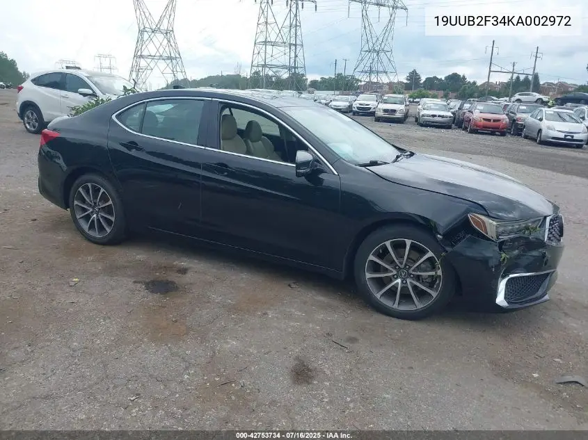 2019 Acura Tlx Standard VIN: 19UUB2F34KA002972 Lot: 42753734