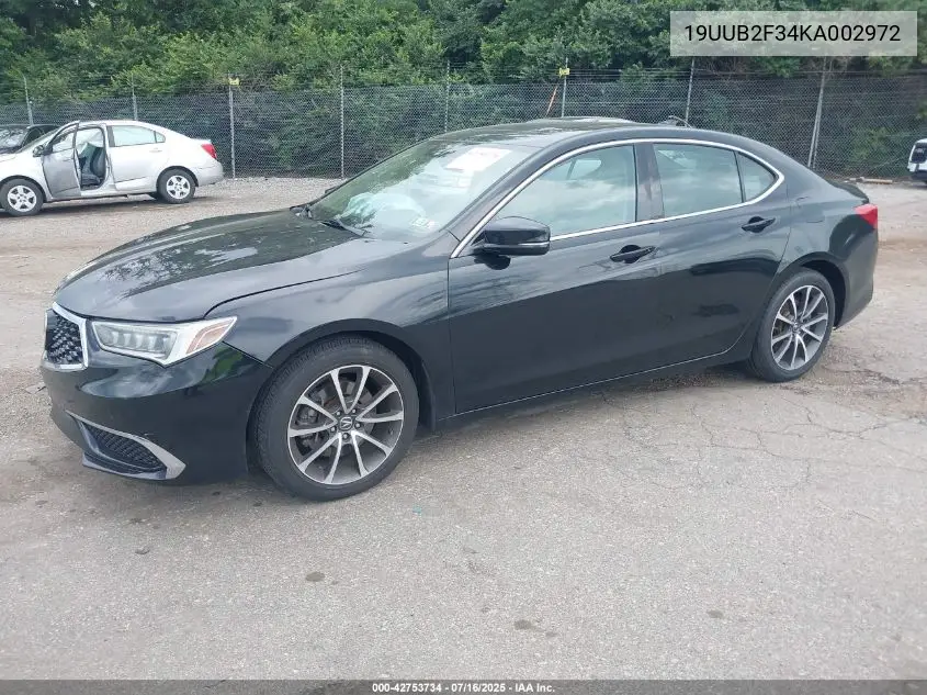 2019 Acura Tlx Standard VIN: 19UUB2F34KA002972 Lot: 42753734