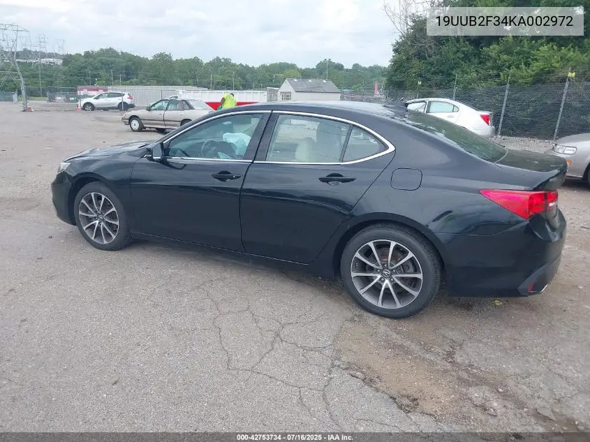 2019 Acura Tlx Standard VIN: 19UUB2F34KA002972 Lot: 42753734