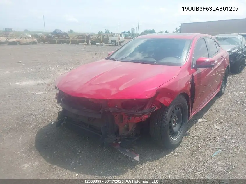 2020 Acura Tlx VIN: 19UUB3F63LA801207 Lot: 12309855