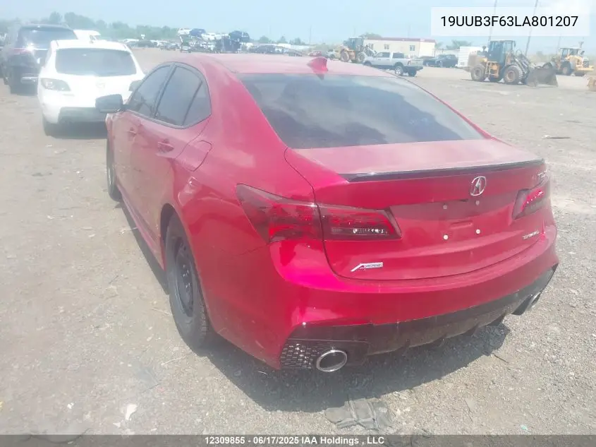 2020 Acura Tlx VIN: 19UUB3F63LA801207 Lot: 12309855