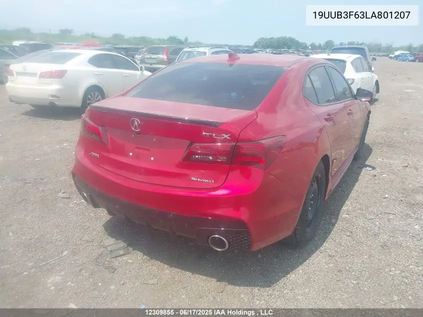 2020 Acura Tlx VIN: 19UUB3F63LA801207 Lot: 12309855