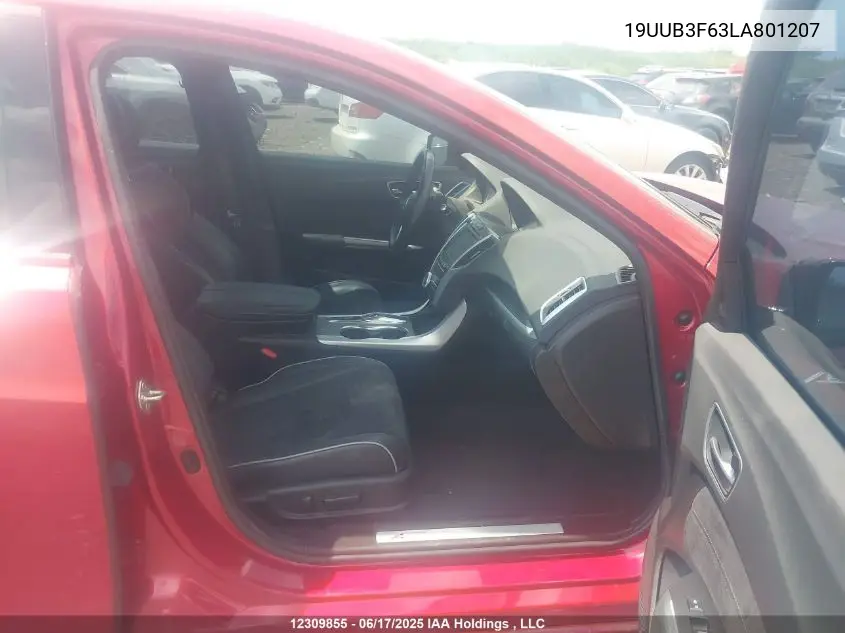 2020 Acura Tlx VIN: 19UUB3F63LA801207 Lot: 12309855