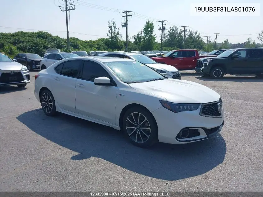 2020 Acura Tlx Elite/Elite A-Spec VIN: 19UUB3F81LA801076 Lot: 12332900