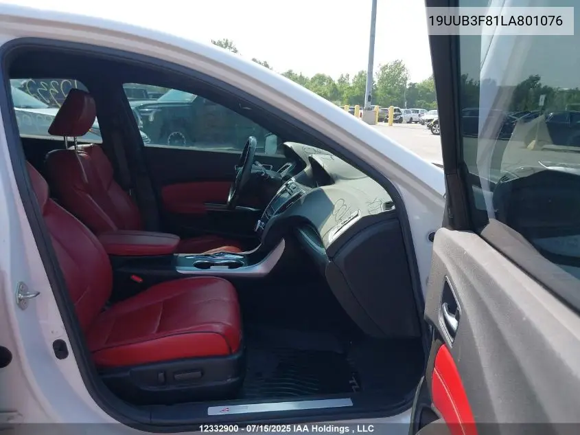 2020 Acura Tlx Elite/Elite A-Spec VIN: 19UUB3F81LA801076 Lot: 12332900