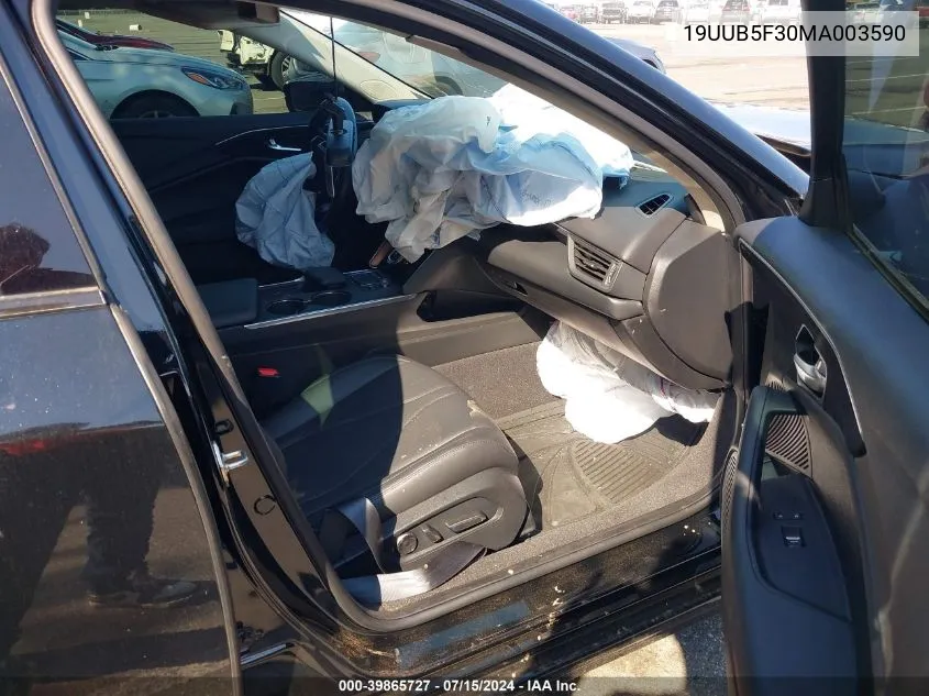 2021 Acura Tlx Standard VIN: 19UUB5F30MA003590 Lot: 39865727