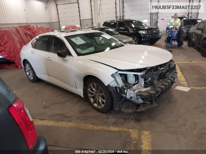 2021 Acura Tlx Standard VIN: 19UUB5F33MA013207 Lot: 41627007