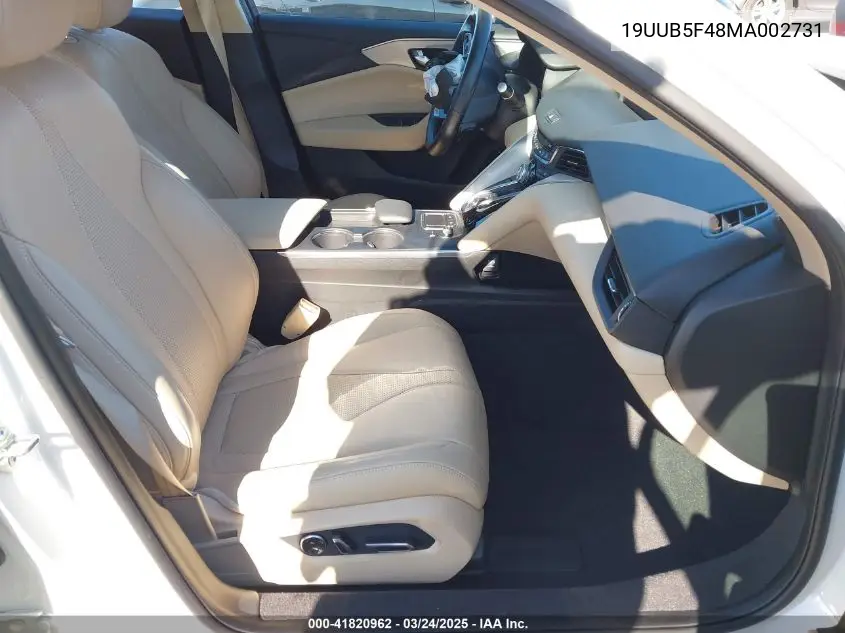 2021 Acura Tlx Technology Package VIN: 19UUB5F48MA002731 Lot: 41820962