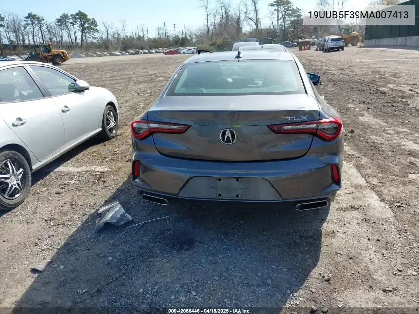 2021 Acura Tlx Standard VIN: 19UUB5F39MA007413 Lot: 42066446