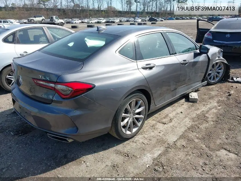 2021 Acura Tlx Standard VIN: 19UUB5F39MA007413 Lot: 42066446
