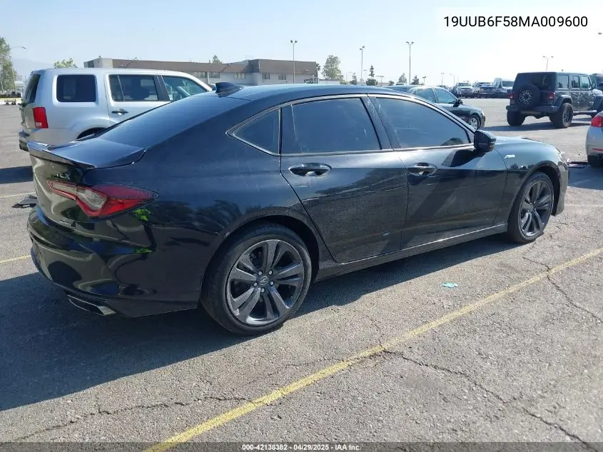 2021 Acura Tlx A-Spec Package VIN: 19UUB6F58MA009600 Lot: 42138382