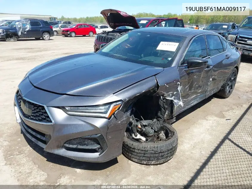 2021 Acura Tlx Advance Package VIN: 19UUB5F61MA009117 Lot: 42148154
