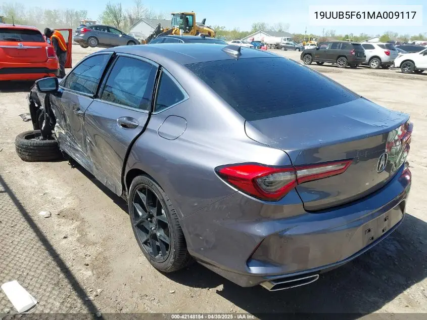 2021 Acura Tlx Advance Package VIN: 19UUB5F61MA009117 Lot: 42148154