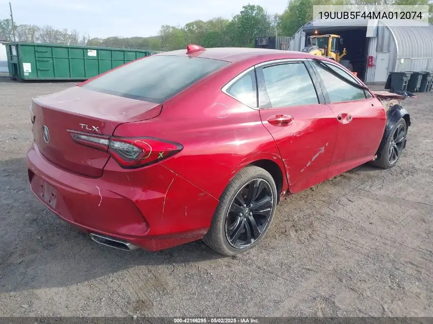 2021 Acura Tlx Technology Package VIN: 19UUB5F44MA012074 Lot: 42166295