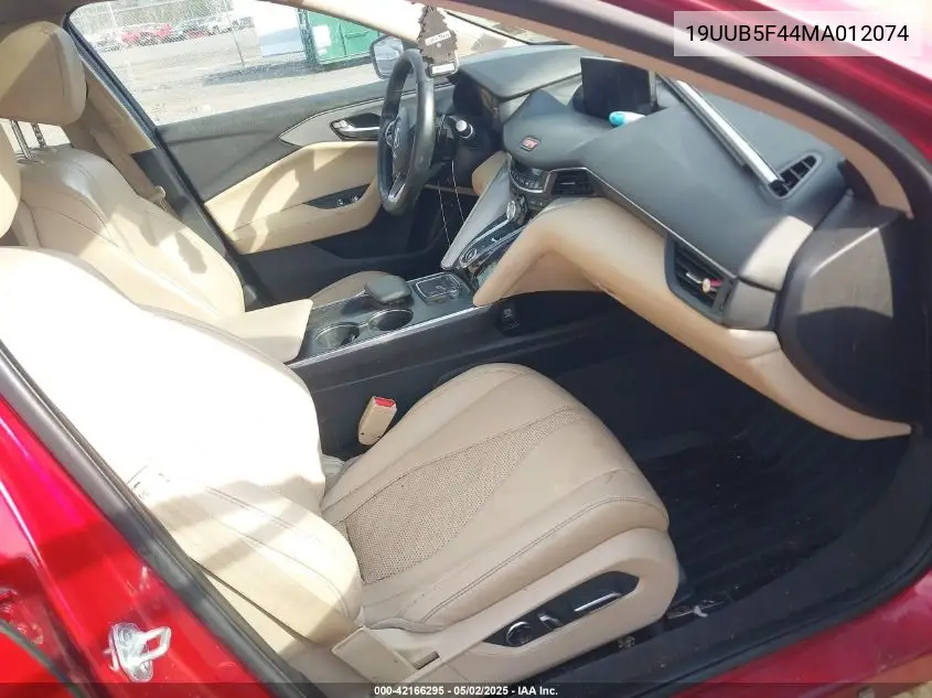 2021 Acura Tlx Technology Package VIN: 19UUB5F44MA012074 Lot: 42166295