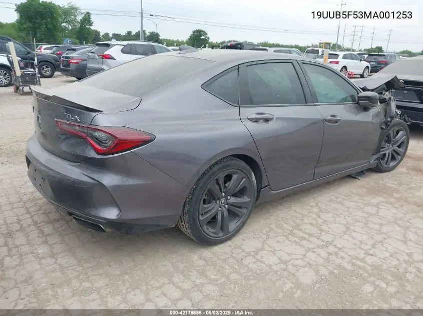 2021 Acura Tlx A-Spec Package VIN: 19UUB5F53MA001253 Lot: 42176656