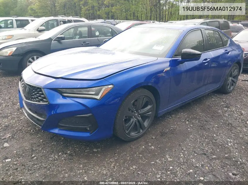 2021 Acura Tlx A-Spec Package VIN: 19UUB5F56MA012974 Lot: 42189965