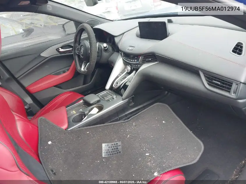 2021 Acura Tlx A-Spec Package VIN: 19UUB5F56MA012974 Lot: 42189965