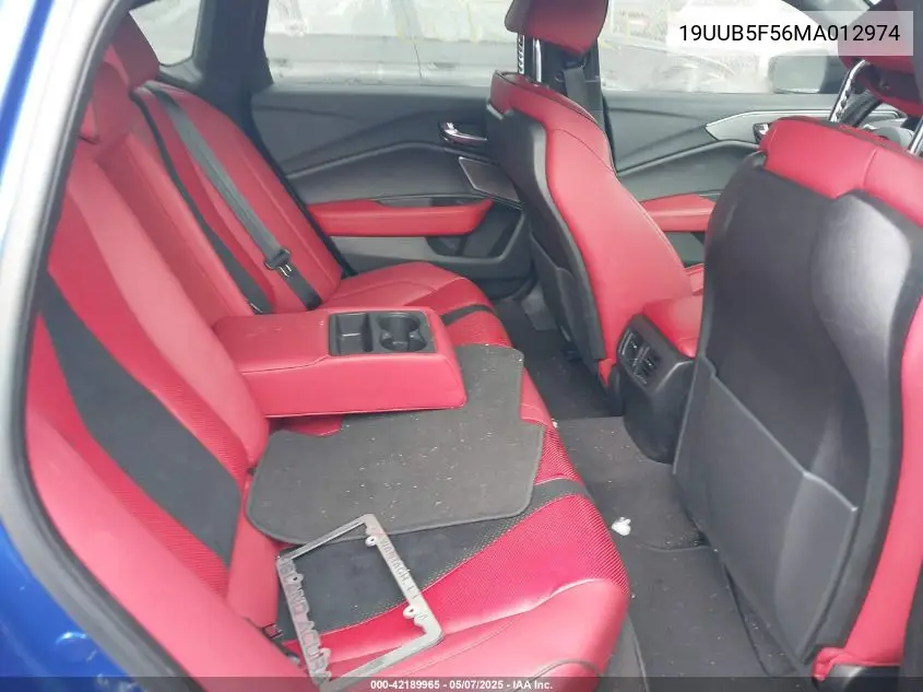 2021 Acura Tlx A-Spec Package VIN: 19UUB5F56MA012974 Lot: 42189965