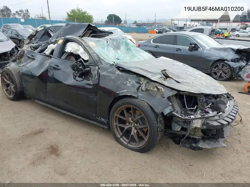 2021 Acura Tlx Technology Package VIN: 19UUB5F46MA010200 Lot: 42213108