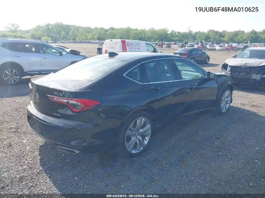 2021 Acura Tlx Technology Package VIN: 19UUB6F48MA010625 Lot: 42235510