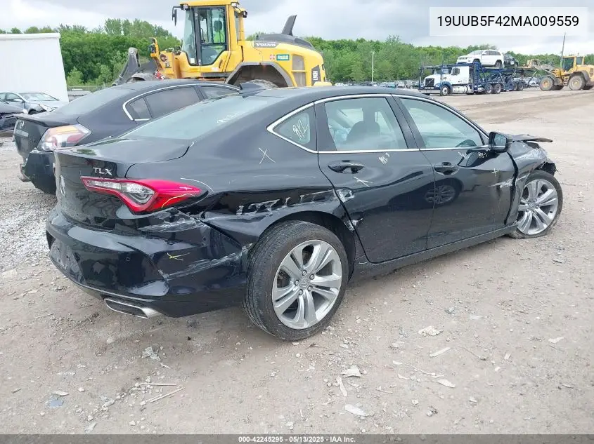 2021 Acura Tlx Technology Package VIN: 19UUB5F42MA009559 Lot: 42245295