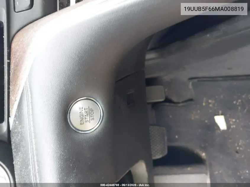 2021 Acura Tlx Advance Package VIN: 19UUB5F66MA008819 Lot: 42446788