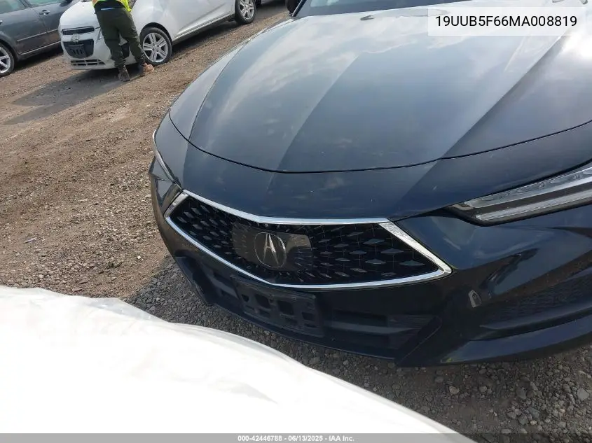 2021 Acura Tlx Advance Package VIN: 19UUB5F66MA008819 Lot: 42446788