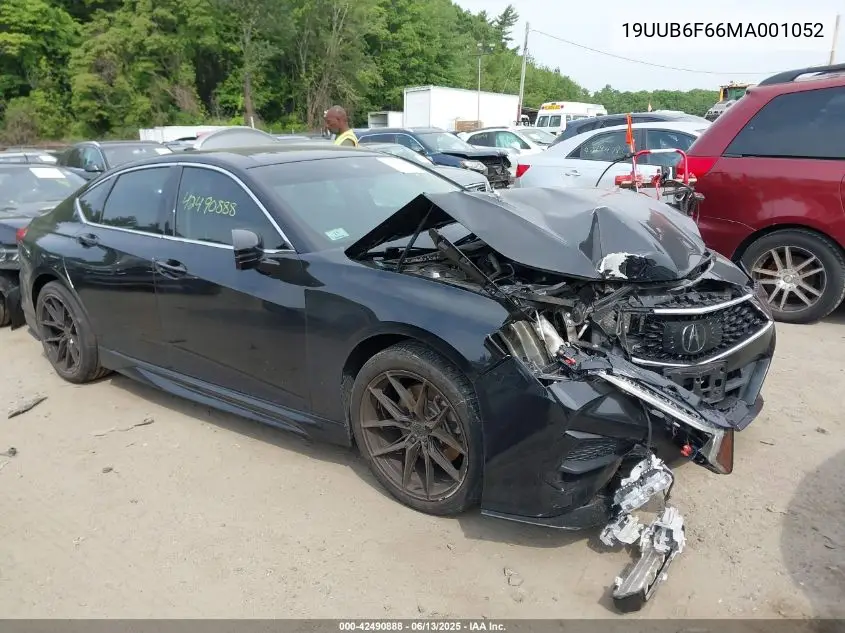 2021 Acura Tlx Advance Package VIN: 19UUB6F66MA001052 Lot: 42490888