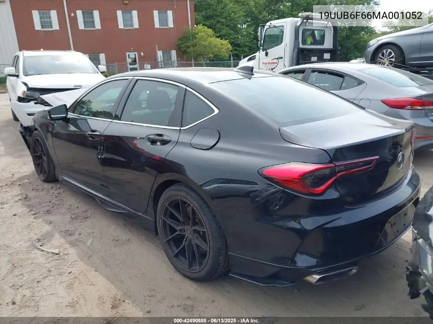 2021 Acura Tlx Advance Package VIN: 19UUB6F66MA001052 Lot: 42490888