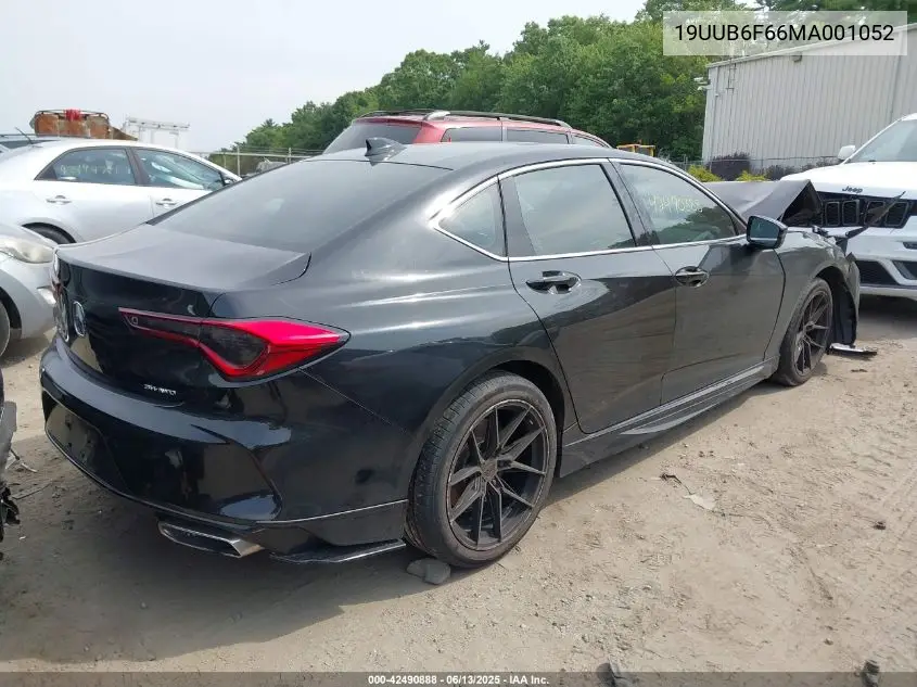 2021 Acura Tlx Advance Package VIN: 19UUB6F66MA001052 Lot: 42490888