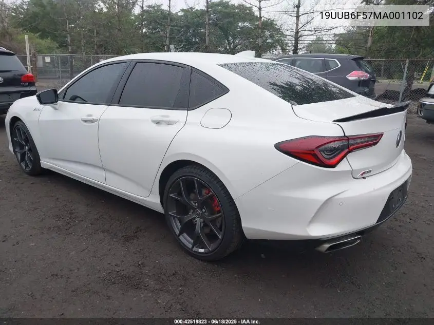 2021 Acura Tlx A-Spec Package VIN: 19UUB6F57MA001102 Lot: 42519823