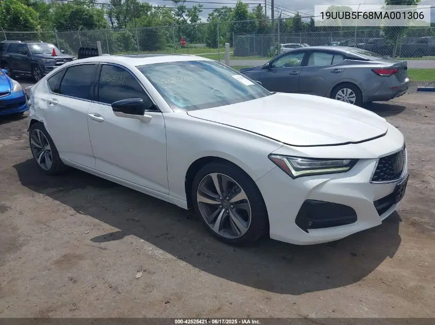 2021 Acura Tlx Advance Package VIN: 19UUB5F68MA001306 Lot: 42525421