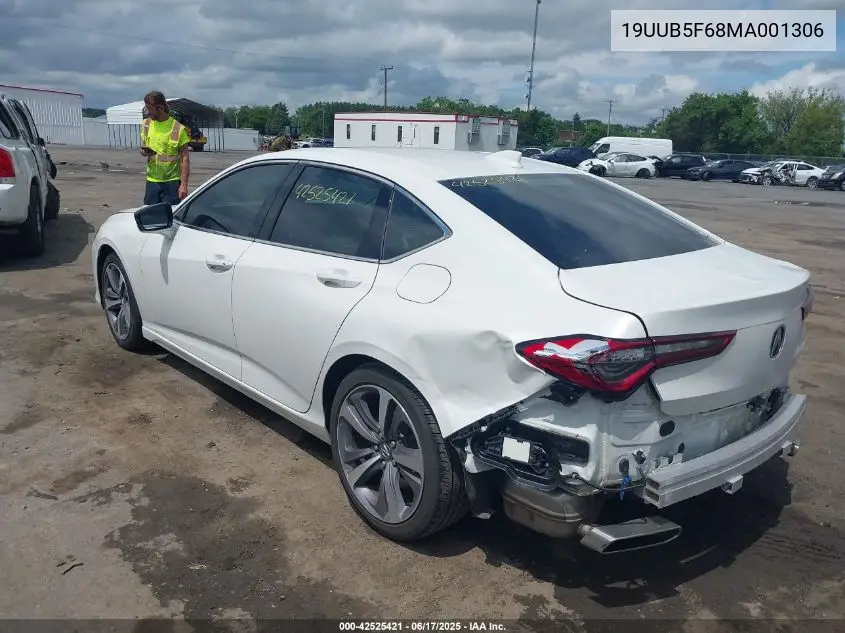 2021 Acura Tlx Advance Package VIN: 19UUB5F68MA001306 Lot: 42525421