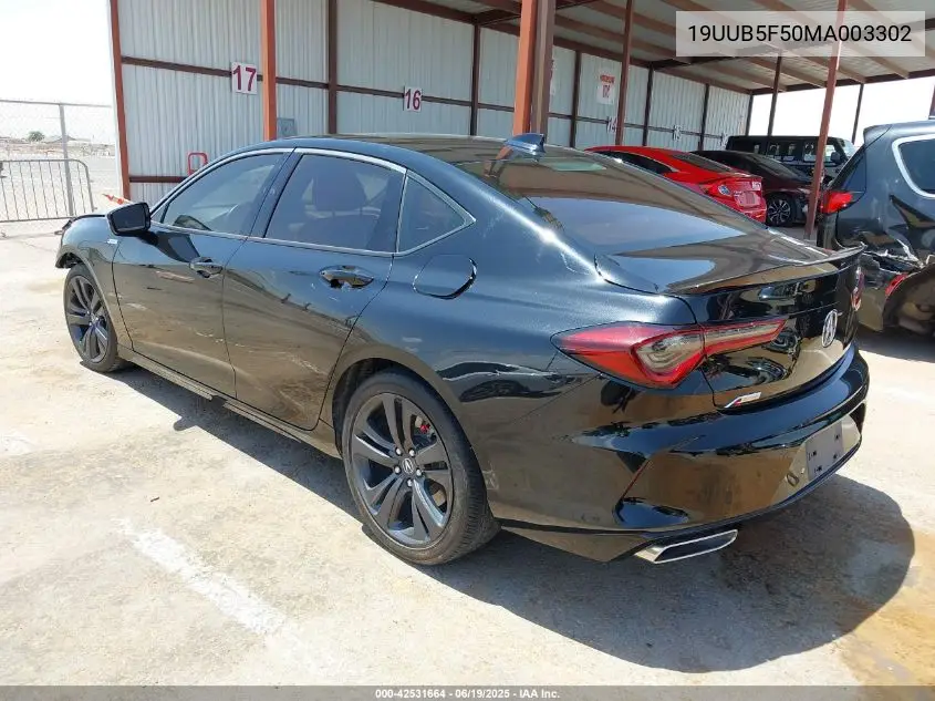 2021 Acura Tlx A-Spec Package VIN: 19UUB5F50MA003302 Lot: 42531664