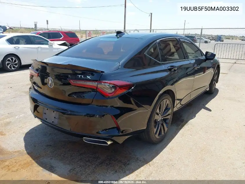 2021 Acura Tlx A-Spec Package VIN: 19UUB5F50MA003302 Lot: 42531664