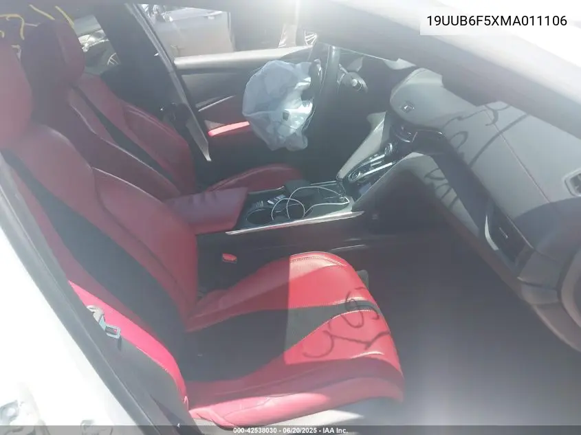 2021 Acura Tlx A-Spec Package VIN: 19UUB6F5XMA011106 Lot: 42538030
