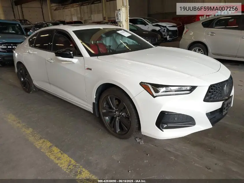 2021 Acura Tlx A-Spec Package VIN: 19UUB6F59MA007256 Lot: 42538090