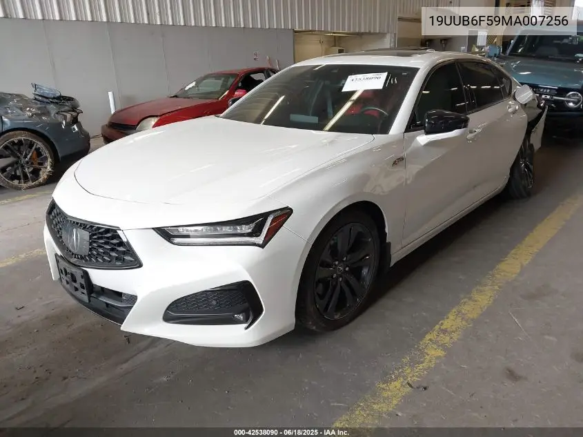2021 Acura Tlx A-Spec Package VIN: 19UUB6F59MA007256 Lot: 42538090