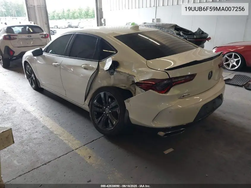 2021 Acura Tlx A-Spec Package VIN: 19UUB6F59MA007256 Lot: 42538090