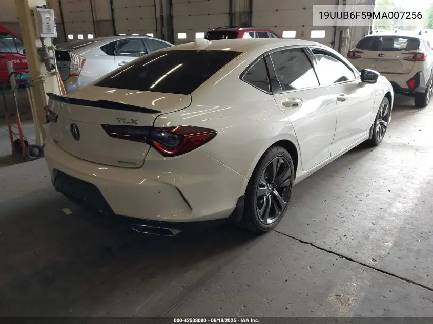 2021 Acura Tlx A-Spec Package VIN: 19UUB6F59MA007256 Lot: 42538090