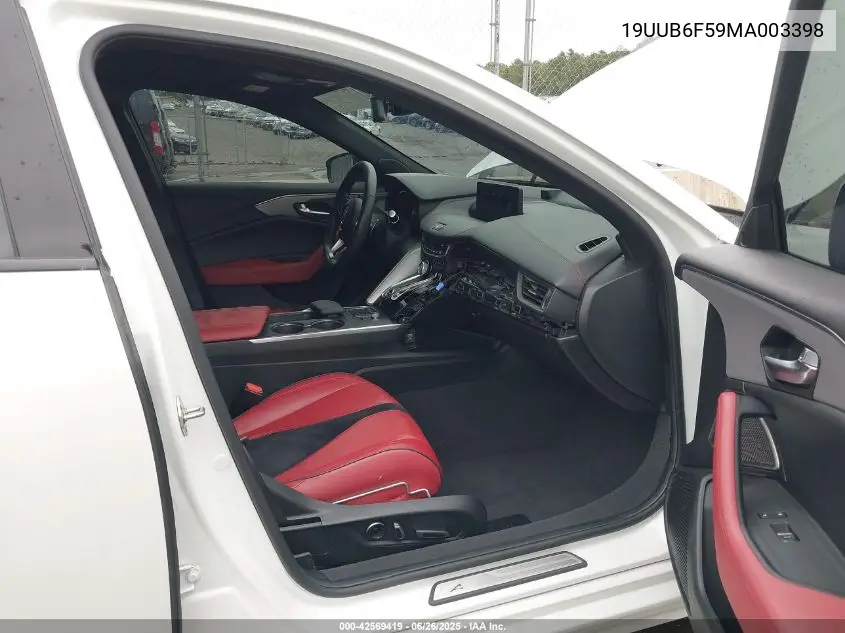 2021 Acura Tlx A-Spec Package VIN: 19UUB6F59MA003398 Lot: 42569419