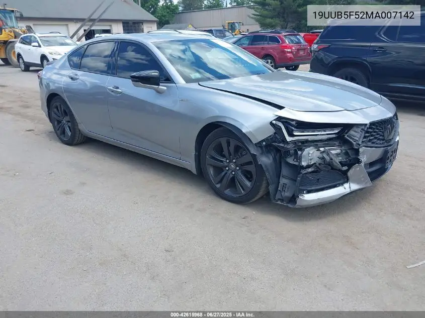 2021 Acura Tlx A-Spec Package VIN: 19UUB5F52MA007142 Lot: 42615968