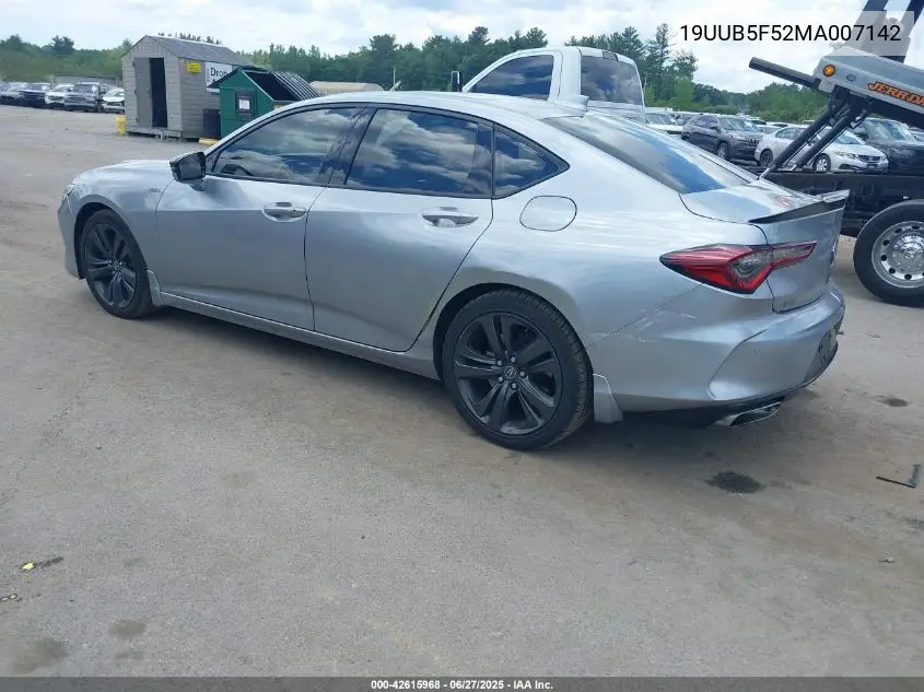 2021 Acura Tlx A-Spec Package VIN: 19UUB5F52MA007142 Lot: 42615968