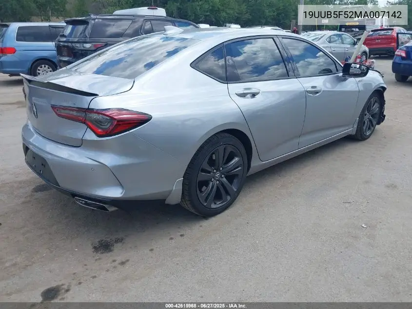 2021 Acura Tlx A-Spec Package VIN: 19UUB5F52MA007142 Lot: 42615968