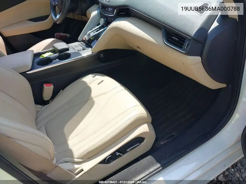 2021 Acura Tlx Standard VIN: 19UUB5F36MA000788 Lot: 42756421
