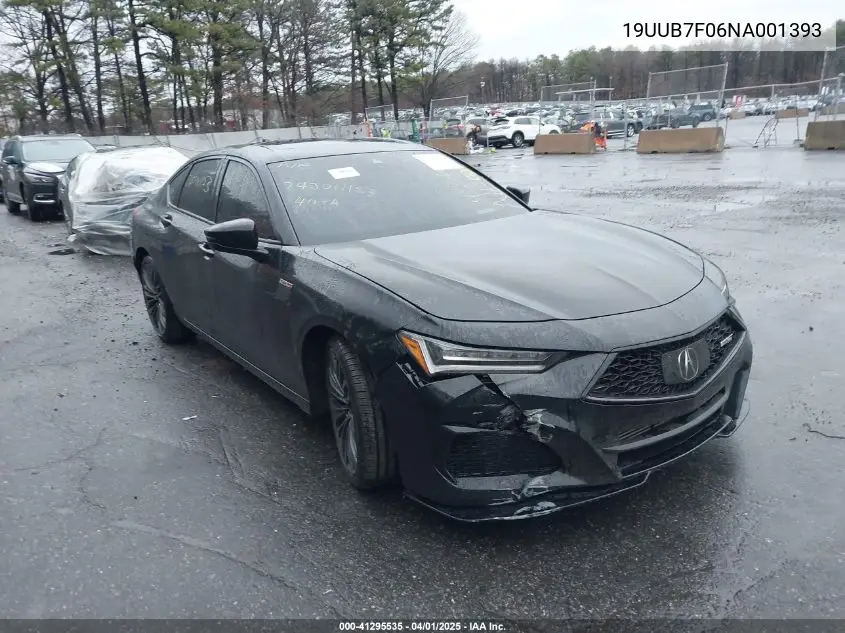 2022 Acura Tlx Type S VIN: 19UUB7F06NA001393 Lot: 41295535