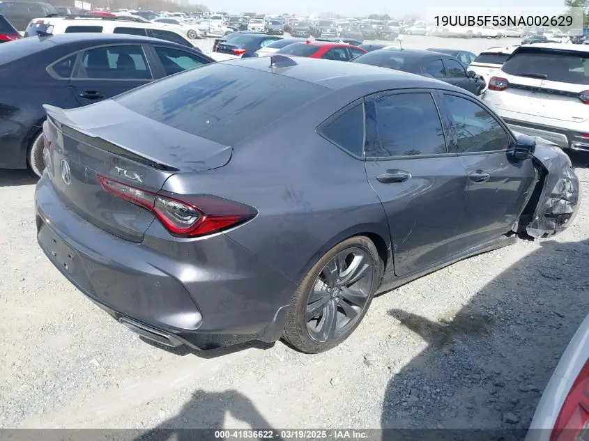 2022 Acura Tlx A-Spec Package VIN: 19UUB5F53NA002629 Lot: 41836622