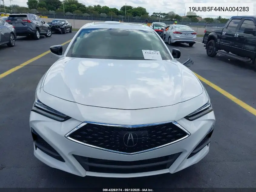 2022 Acura Tlx Technology Package VIN: 19UUB5F44NA004283 Lot: 42263174